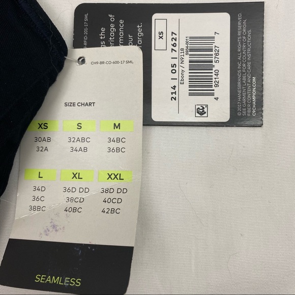 Champion C9 Seamless Cami Sports Bra, Black, XS - Picture 5 of 7